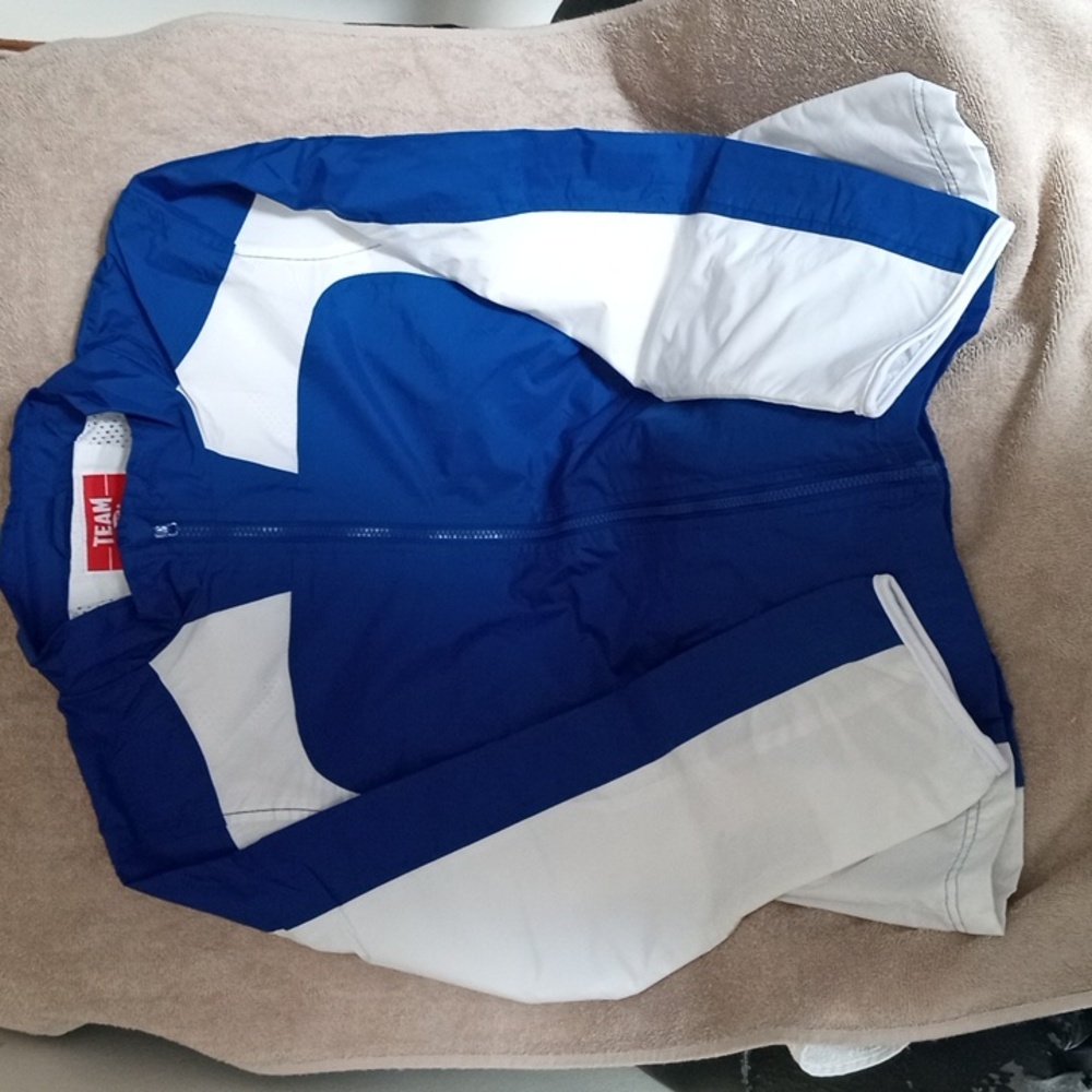 Brand New Never Worn Team 365 Blue and White Full Zip Windbreaker